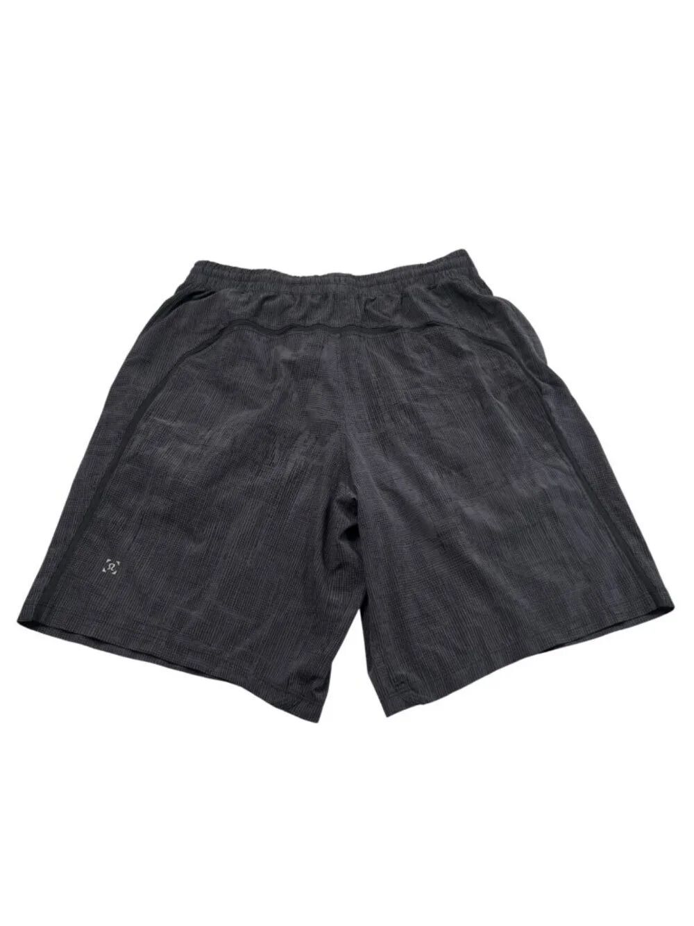 Lululemon Pace Breaker Short 8.5" Inseam Linerless Grid Lines Black Size Medium